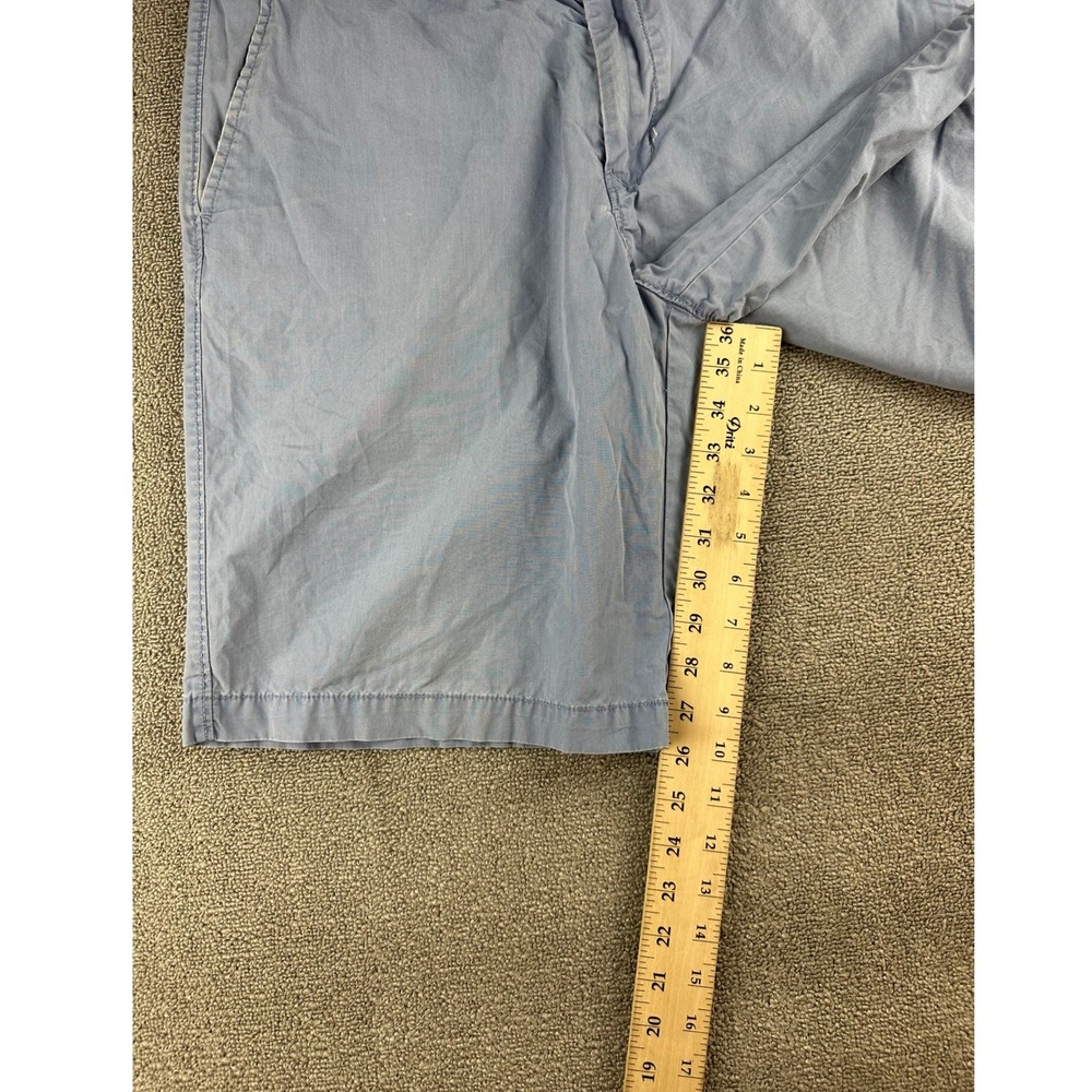 IZOD Saltwater Shorts Men 34 Blue 100% Cotton Chino Flat Front Pockets‎ Summer - Picture 9 of 9